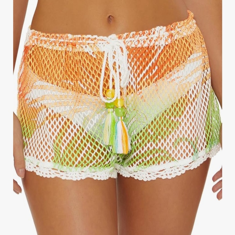 Tropical Mesh Miami Multi-ColorSwim CoverShorts- Fits Like a Large!